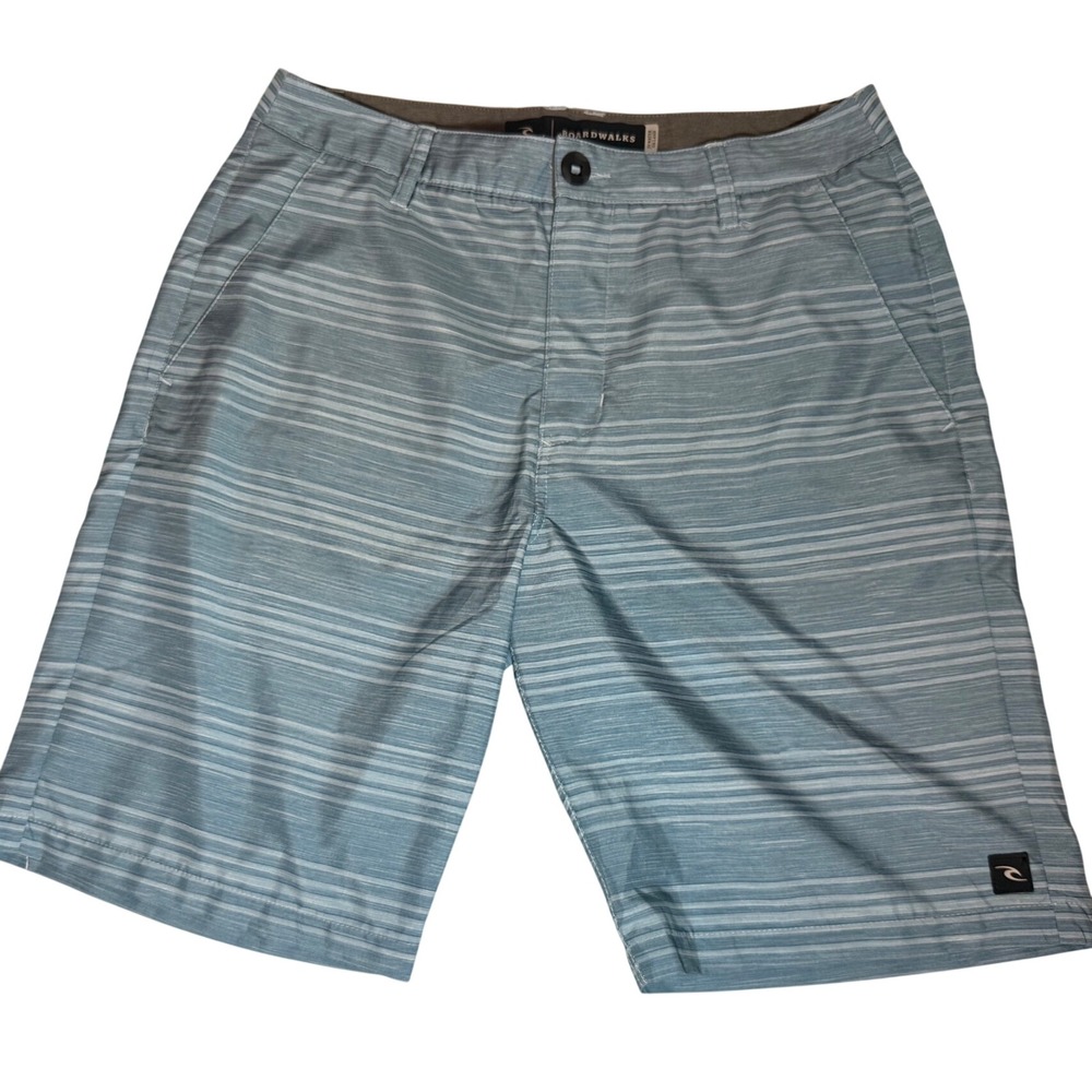 Rip Curl Boardwalks Mens 32 Hybrid Shorts Blue Striped Boardshorts Surf Y2k